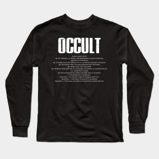 Occult Dictionary Word Definition Long Sleeve T-Shirt